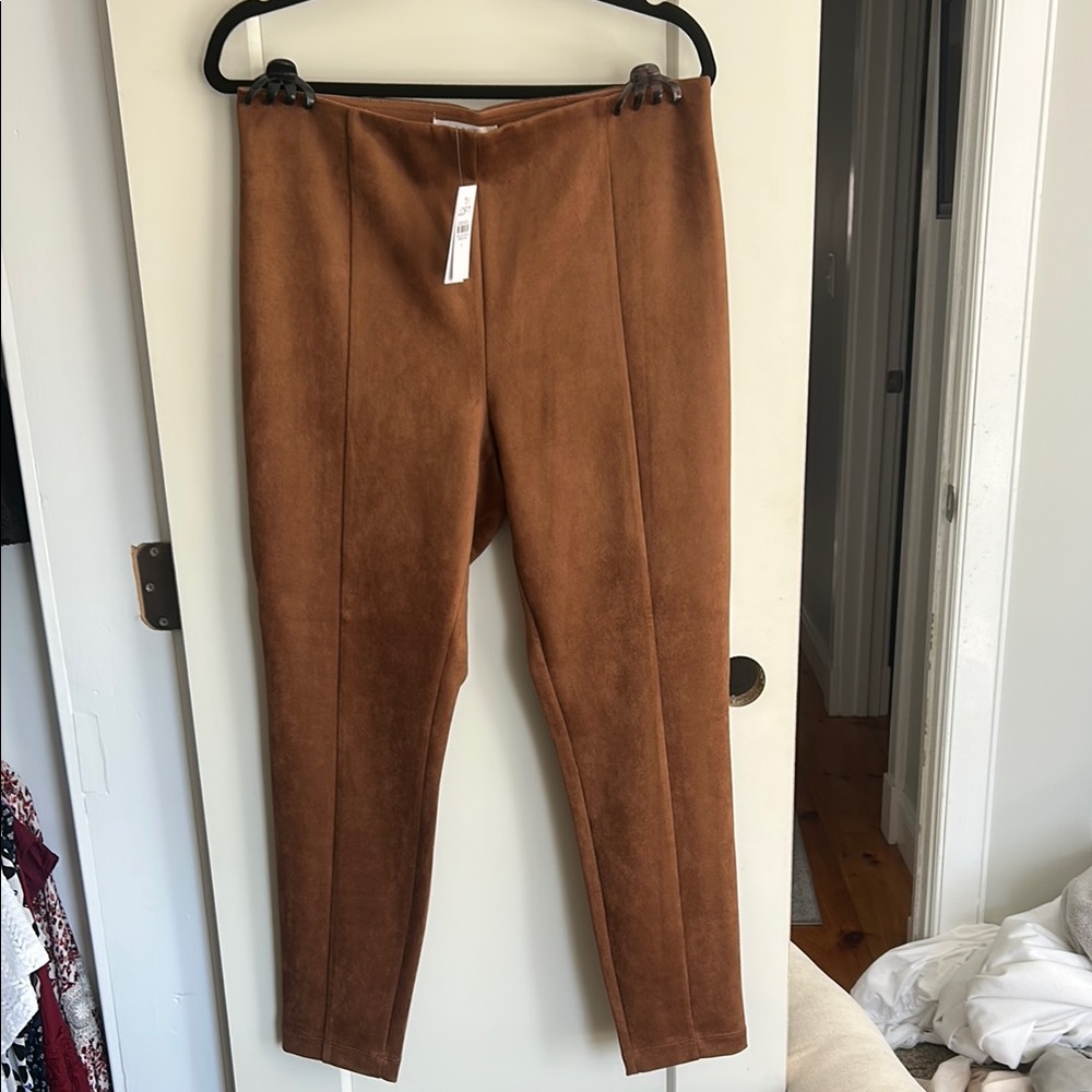LOFT Brown Suede Leggings